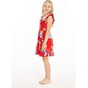 image:imageGirl Ruffle Wrap Hawaiian Luau Dress and Hat with Matching Band in Hibiscus Red Size 2