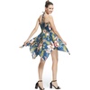 image:imageWomens Hawaiian Fairy Uneven Bottom Luau Dress in Tropical Print  Fairy Uneven Hem Soft Rayon Fabric Tropical Floral Print Resort Vacation Wear Lightweight Comfort