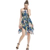 image:imageWomens Hawaiian Fairy Uneven Bottom Luau Dress in Tropical Print  Fairy Uneven Hem Soft Rayon Fabric Tropical Floral Print Resort Vacation Wear Lightweight Comfort