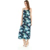 image:imageWomens Hawaiian Maxi Sweetheart Dress Signature Prints  Sweetheart Neckline Soft Rayon Fabric Signature Floral Prints Lightweight Comfort Resort Vacation WearOrchid Breeze Navy