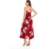 image:imageWomens Hawaiian Maxi Sweetheart Dress Signature Prints  Sweetheart Neckline Soft Rayon Fabric Signature Floral Prints Lightweight Comfort Resort Vacation WearPineapple Garden Burgundy