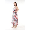 image:imageWomens Hawaiian Maxi Sweetheart Dress Signature Prints  Sweetheart Neckline Soft Rayon Fabric Signature Floral Prints Lightweight Comfort Resort Vacation WearGarden at Dawn