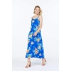 image:imageWomens Hawaiian Maxi Sweetheart Dress Signature Prints  Sweetheart Neckline Soft Rayon Fabric Signature Floral Prints Lightweight Comfort Resort Vacation WearHibiscus Blue