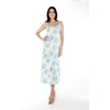image:imageWomens Hawaiian Maxi Sweetheart Dress Signature Prints  Sweetheart Neckline Soft Rayon Fabric Signature Floral Prints Lightweight Comfort Resort Vacation WearPacific Palm Cream