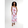 image:imageWomens Hawaiian Maxi Sweetheart Dress Signature Prints  Sweetheart Neckline Soft Rayon Fabric Signature Floral Prints Lightweight Comfort Resort Vacation WearMisty Lotus White