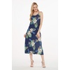 image:imageWomens Hawaiian Maxi Sweetheart Dress Signature Prints  Sweetheart Neckline Soft Rayon Fabric Signature Floral Prints Lightweight Comfort Resort Vacation WearPineapple Garden Navy  Hat