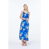 image:imageWomens Hawaiian Maxi Sweetheart Dress Signature Prints  Sweetheart Neckline Soft Rayon Fabric Signature Floral Prints Lightweight Comfort Resort Vacation WearHibiscus Blue