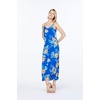 image:imageWomens Hawaiian Maxi Sweetheart Dress Signature Prints  Sweetheart Neckline Soft Rayon Fabric Signature Floral Prints Lightweight Comfort Resort Vacation WearHibiscus Blue