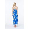 image:imageWomens Hawaiian Maxi Sweetheart Dress Signature Prints  Sweetheart Neckline Soft Rayon Fabric Signature Floral Prints Lightweight Comfort Resort Vacation WearHibiscus Blue
