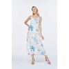 image:imageWomens Hawaiian Maxi Sweetheart Dress Signature Prints  Sweetheart Neckline Soft Rayon Fabric Signature Floral Prints Lightweight Comfort Resort Vacation WearSandy Beach Cream