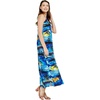 image:imageWomens Hawaiian Maxi Sweetheart Dress Signature Prints  Sweetheart Neckline Soft Rayon Fabric Signature Floral Prints Lightweight Comfort Resort Vacation WearSunset Blue