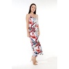 image:imageWomens Hawaiian Maxi Sweetheart Dress Signature Prints  Sweetheart Neckline Soft Rayon Fabric Signature Floral Prints Lightweight Comfort Resort Vacation WearGarden at Dawn