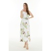 image:imageWomens Hawaiian Maxi Sweetheart Dress Signature Prints  Sweetheart Neckline Soft Rayon Fabric Signature Floral Prints Lightweight Comfort Resort Vacation WearPineapple Garden White