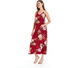 image:imageWomens Hawaiian Maxi Sweetheart Dress Signature Prints  Sweetheart Neckline Soft Rayon Fabric Signature Floral Prints Lightweight Comfort Resort Vacation WearPineapple Garden Burgundy