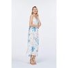 image:imageWomens Hawaiian Maxi Sweetheart Dress Signature Prints  Sweetheart Neckline Soft Rayon Fabric Signature Floral Prints Lightweight Comfort Resort Vacation WearSandy Beach Cream