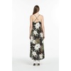 image:imageWomens Hawaiian Maxi Sweetheart Dress Signature Prints  Sweetheart Neckline Soft Rayon Fabric Signature Floral Prints Lightweight Comfort Resort Vacation WearWispy Cereus Black