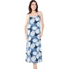 image:imageWomens Hawaiian Maxi Sweetheart Dress Signature Prints  Sweetheart Neckline Soft Rayon Fabric Signature Floral Prints Lightweight Comfort Resort Vacation WearPacific Palm Navy