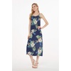image:imageWomens Hawaiian Maxi Sweetheart Dress Signature Prints  Sweetheart Neckline Soft Rayon Fabric Signature Floral Prints Lightweight Comfort Resort Vacation WearPineapple Garden Navy