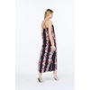 image:imageWomens Hawaiian Maxi Sweetheart Dress Signature Prints  Sweetheart Neckline Soft Rayon Fabric Signature Floral Prints Lightweight Comfort Resort Vacation WearPink Black Hibiscus Vine