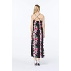 image:imageWomens Hawaiian Maxi Sweetheart Dress Signature Prints  Sweetheart Neckline Soft Rayon Fabric Signature Floral Prints Lightweight Comfort Resort Vacation WearPink Black Hibiscus Vine