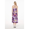 image:imageWomens Hawaiian Maxi Sweetheart Dress Signature Prints  Sweetheart Neckline Soft Rayon Fabric Signature Floral Prints Lightweight Comfort Resort Vacation WearSunset Purple