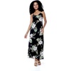 image:imageWomens Hawaiian Maxi Sweetheart Dress Signature Prints  Sweetheart Neckline Soft Rayon Fabric Signature Floral Prints Lightweight Comfort Resort Vacation WearPineapple Garden Black