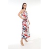 image:imageWomens Hawaiian Maxi Sweetheart Dress Signature Prints  Sweetheart Neckline Soft Rayon Fabric Signature Floral Prints Lightweight Comfort Resort Vacation WearGarden at Dawn
