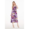 image:imageWomens Hawaiian Maxi Sweetheart Dress Signature Prints  Sweetheart Neckline Soft Rayon Fabric Signature Floral Prints Lightweight Comfort Resort Vacation WearSunset Purple