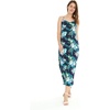 image:imageWomens Hawaiian Maxi Sweetheart Dress Signature Prints  Sweetheart Neckline Soft Rayon Fabric Signature Floral Prints Lightweight Comfort Resort Vacation WearOrchid Breeze Navy