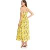 image:imageWomens Hawaiian Maxi Sweetheart Dress Signature Prints  Sweetheart Neckline Soft Rayon Fabric Signature Floral Prints Lightweight Comfort Resort Vacation WearGarden Poppy Yellow