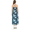 image:imageWomens Hawaiian Maxi Sweetheart Dress Signature Prints  Sweetheart Neckline Soft Rayon Fabric Signature Floral Prints Lightweight Comfort Resort Vacation WearOrchid Breeze Navy