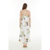 image:imageWomens Hawaiian Maxi Sweetheart Dress Signature Prints  Sweetheart Neckline Soft Rayon Fabric Signature Floral Prints Lightweight Comfort Resort Vacation WearPineapple Garden White