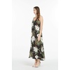 image:imageWomens Hawaiian Maxi Sweetheart Dress Signature Prints  Sweetheart Neckline Soft Rayon Fabric Signature Floral Prints Lightweight Comfort Resort Vacation WearWispy Cereus Black