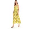 image:imageWomens Hawaiian Maxi Sweetheart Dress Signature Prints  Sweetheart Neckline Soft Rayon Fabric Signature Floral Prints Lightweight Comfort Resort Vacation WearGarden Poppy Yellow