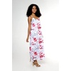 image:imageWomens Hawaiian Maxi Sweetheart Dress Signature Prints  Sweetheart Neckline Soft Rayon Fabric Signature Floral Prints Lightweight Comfort Resort Vacation WearMisty Lotus White