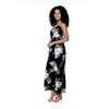 image:imageWomens Hawaiian Maxi Sweetheart Dress Signature Prints  Sweetheart Neckline Soft Rayon Fabric Signature Floral Prints Lightweight Comfort Resort Vacation WearPineapple Garden Black