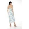 image:imageWomens Hawaiian Maxi Sweetheart Dress Signature Prints  Sweetheart Neckline Soft Rayon Fabric Signature Floral Prints Lightweight Comfort Resort Vacation WearPacific Palm Cream