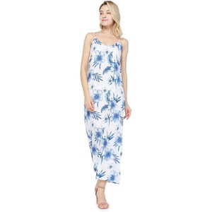 image:imageWomens Hawaiian Maxi Sweetheart Dress Signature Prints  Sweetheart Neckline Soft Rayon Fabric Signature Floral Prints Lightweight Comfort Resort Vacation WearDay Dream Bloom