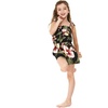 image:imageFamily Matching Hawaiian Clothes Black Rafelsia  Lightweight 100 rayon  Family matching outfits  Beach vacations  Luaus  Cruises  Family photosGirl Romper