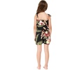 image:imageFamily Matching Hawaiian Clothes Black Rafelsia  Lightweight 100 rayon  Family matching outfits  Beach vacations  Luaus  Cruises  Family photosGirl Romper