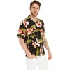 image:imageFamily Matching Hawaiian Clothes Black Rafelsia  Lightweight 100 rayon  Family matching outfits  Beach vacations  Luaus  Cruises  Family photosMen Short Sleeve