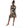 image:imageFamily Matching Hawaiian Clothes Black Rafelsia  Lightweight 100 rayon  Family matching outfits  Beach vacations  Luaus  Cruises  Family photosWomen 34 Sleeve