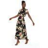 image:imageFamily Matching Hawaiian Clothes Black Rafelsia  Lightweight 100 rayon  Family matching outfits  Beach vacations  Luaus  Cruises  Family photosWomen Cap Sleeve