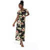 image:imageFamily Matching Hawaiian Clothes Black Rafelsia  Lightweight 100 rayon  Family matching outfits  Beach vacations  Luaus  Cruises  Family photosWomen Cap Sleeve