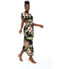 image:imageFamily Matching Hawaiian Clothes Black Rafelsia  Lightweight 100 rayon  Family matching outfits  Beach vacations  Luaus  Cruises  Family photosWomen Cap Sleeve