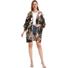 image:imageFamily Matching Hawaiian Clothes Black Rafelsia  Lightweight 100 rayon  Family matching outfits  Beach vacations  Luaus  Cruises  Family photosWomen Kimono Cardigan