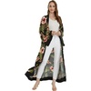 image:imageFamily Matching Hawaiian Clothes Black Rafelsia  Lightweight 100 rayon  Family matching outfits  Beach vacations  Luaus  Cruises  Family photosWomen Maxi Kimono Cardigan