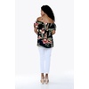 image:imageFamily Matching Hawaiian Clothes Black Rafelsia  Lightweight 100 rayon  Family matching outfits  Beach vacations  Luaus  Cruises  Family photosWomen Offshoulder Ruffle Top