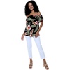 image:imageFamily Matching Hawaiian Clothes Black Rafelsia  Lightweight 100 rayon  Family matching outfits  Beach vacations  Luaus  Cruises  Family photosWomen Offshoulder Ruffle Top