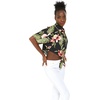 image:imageFamily Matching Hawaiian Clothes Black Rafelsia  Lightweight 100 rayon  Family matching outfits  Beach vacations  Luaus  Cruises  Family photosWomen Tie Front Shirt
